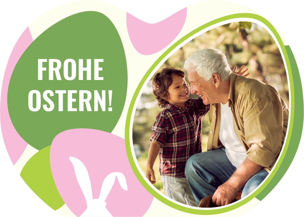 Ostern - Herz-Schneekugel