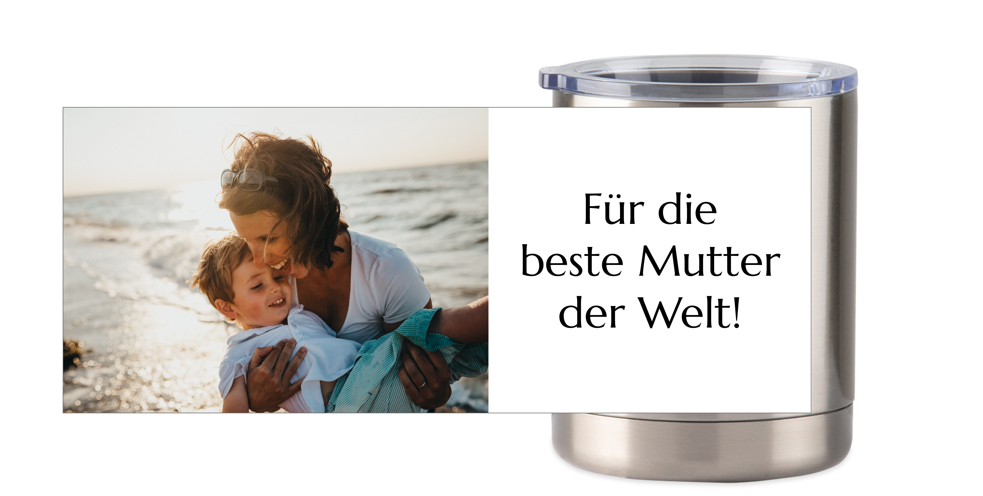 Bild mit schwarzem Text - ToGo Dose (Stahl)