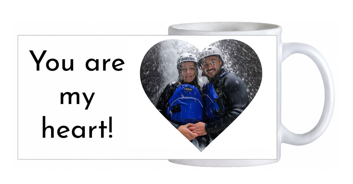 Tasse weiss - Herz Collage