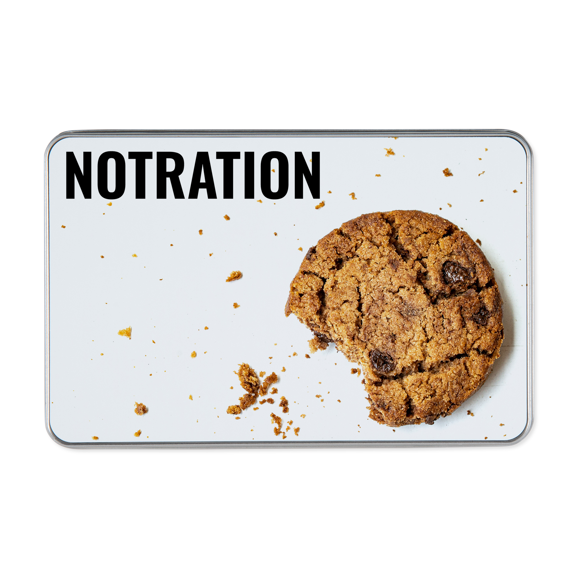 Image avec texte en noir - Boîte à biscuits