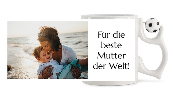 Tasse de football | Image avec texte en noir