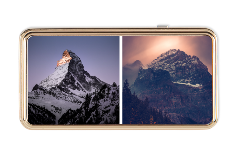 2 Bilder - Feuerzeug (gold)