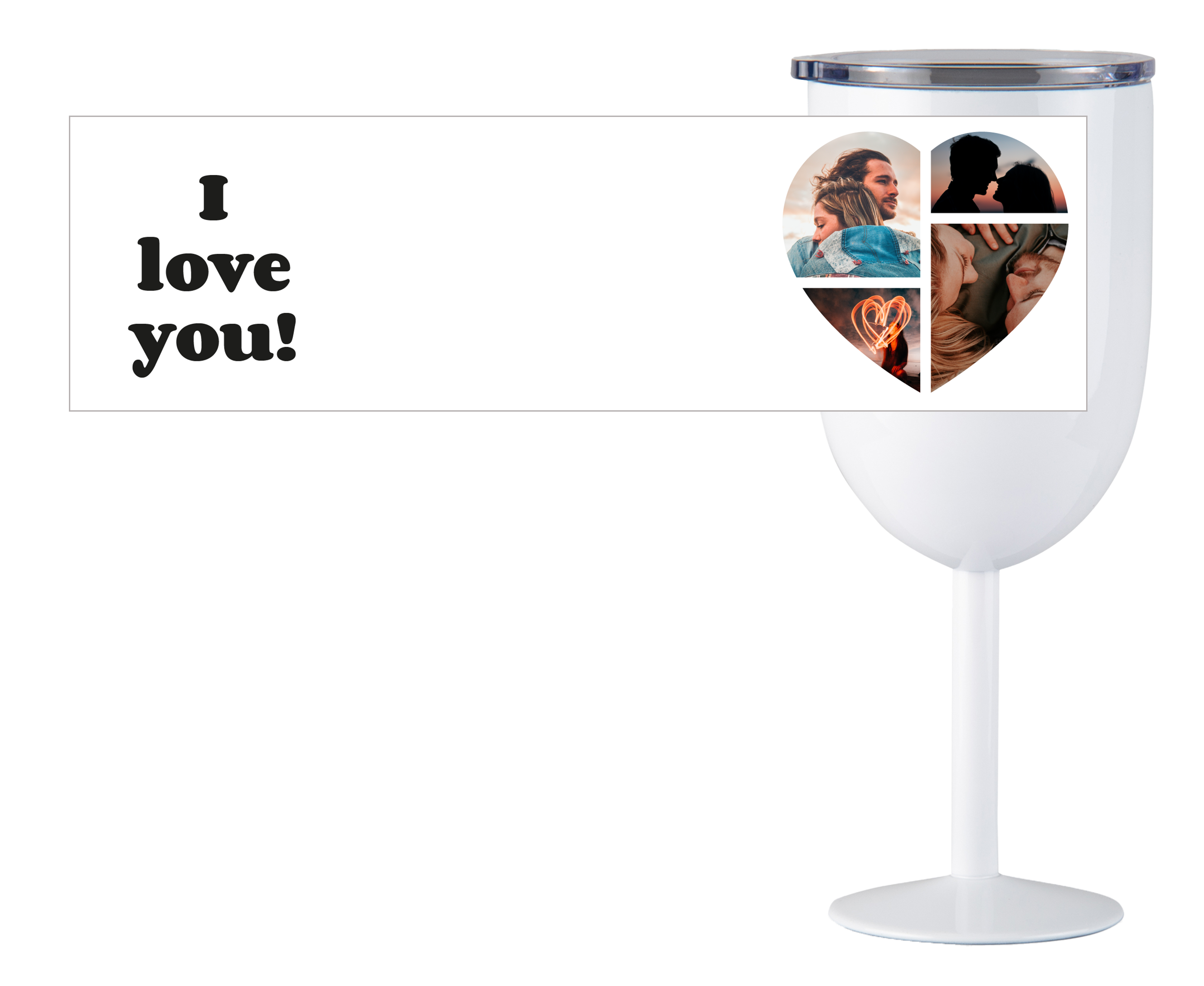 Coeur Collage - Verre à vin ToGo