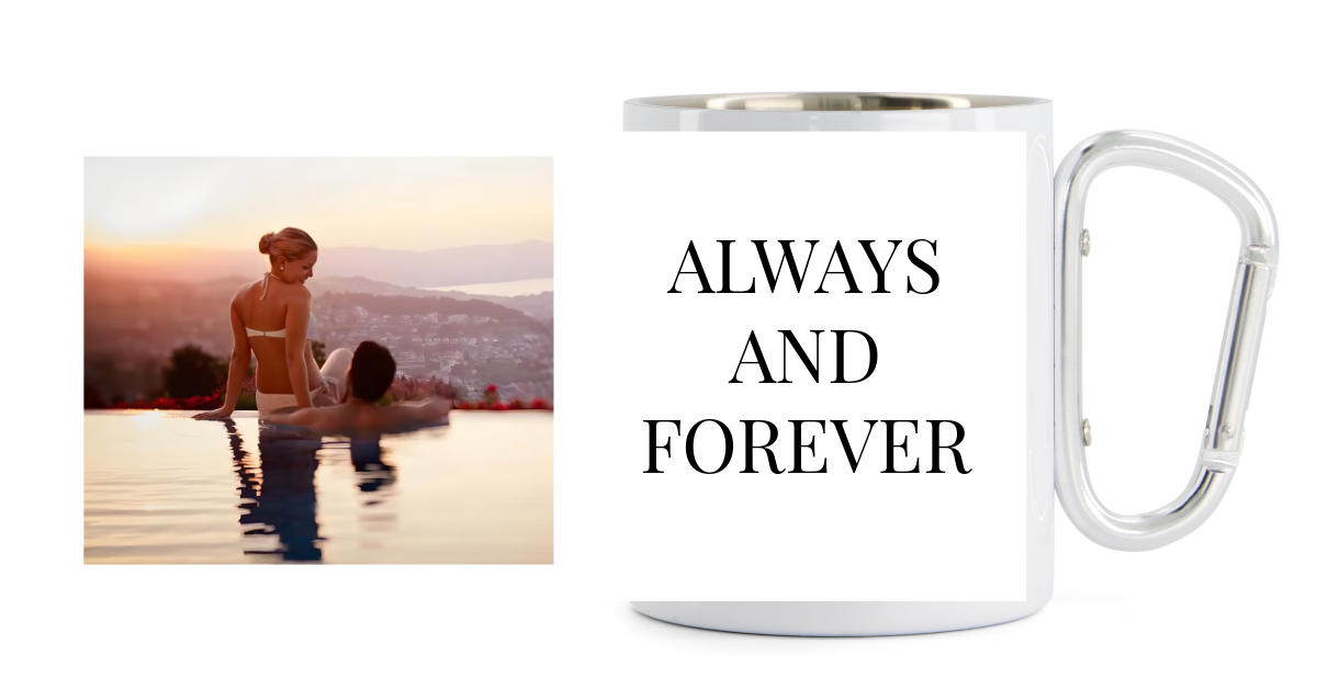 Image avec texte - Tasse de camping