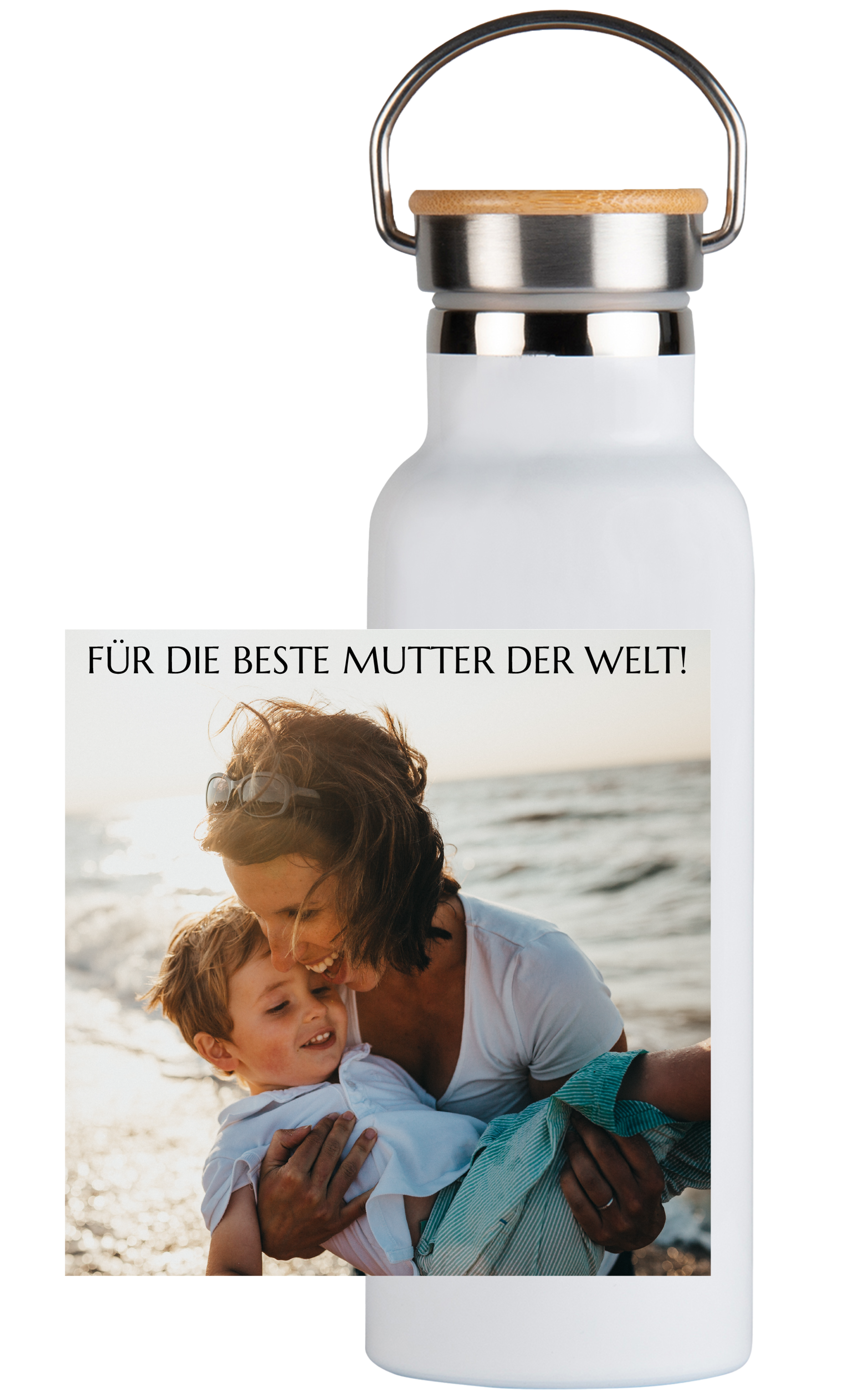 Image avec texte en noir - Bouteille thermos