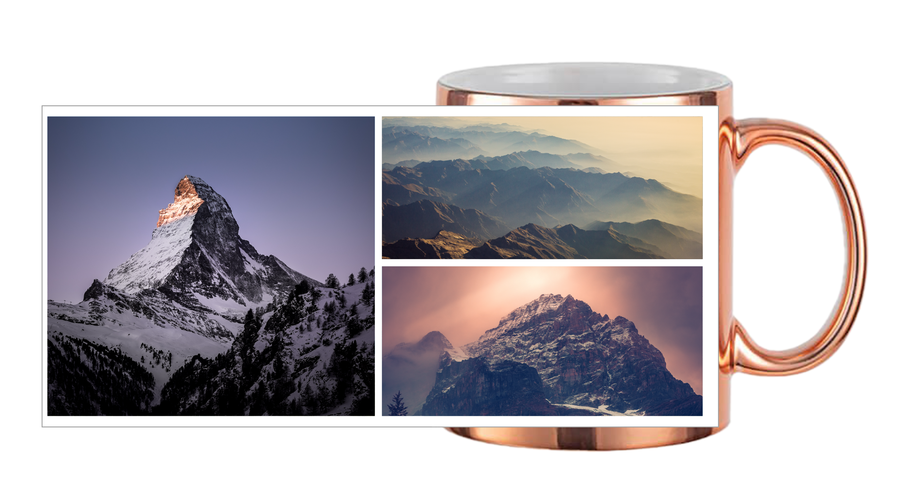 3 Bilder - Tasse Rose Gold