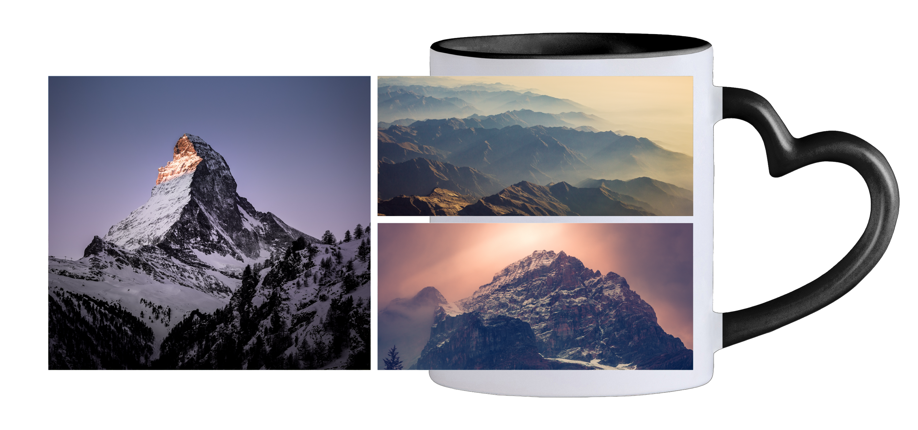3 Bilder - Herztasse Schwarz