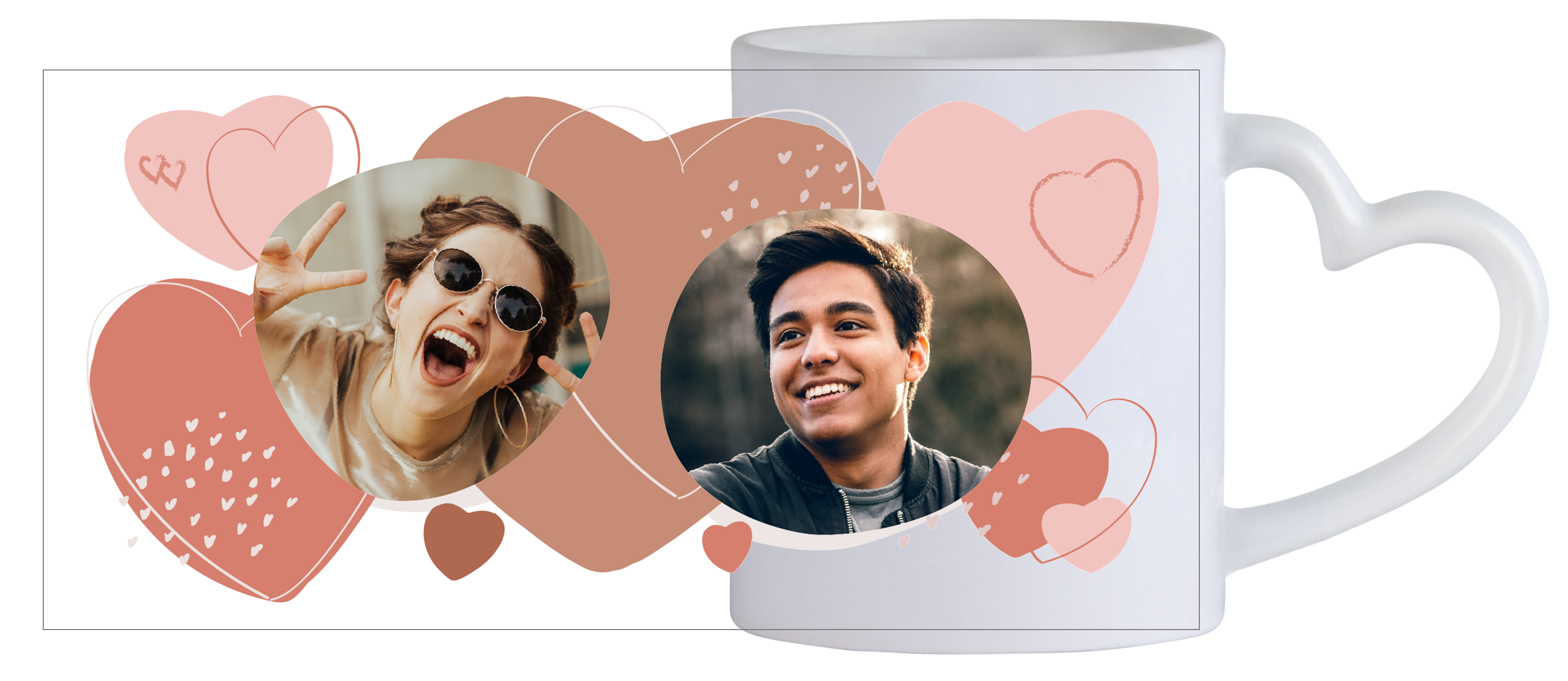 Tableau avec coeurs 2 - Tasse coeur
