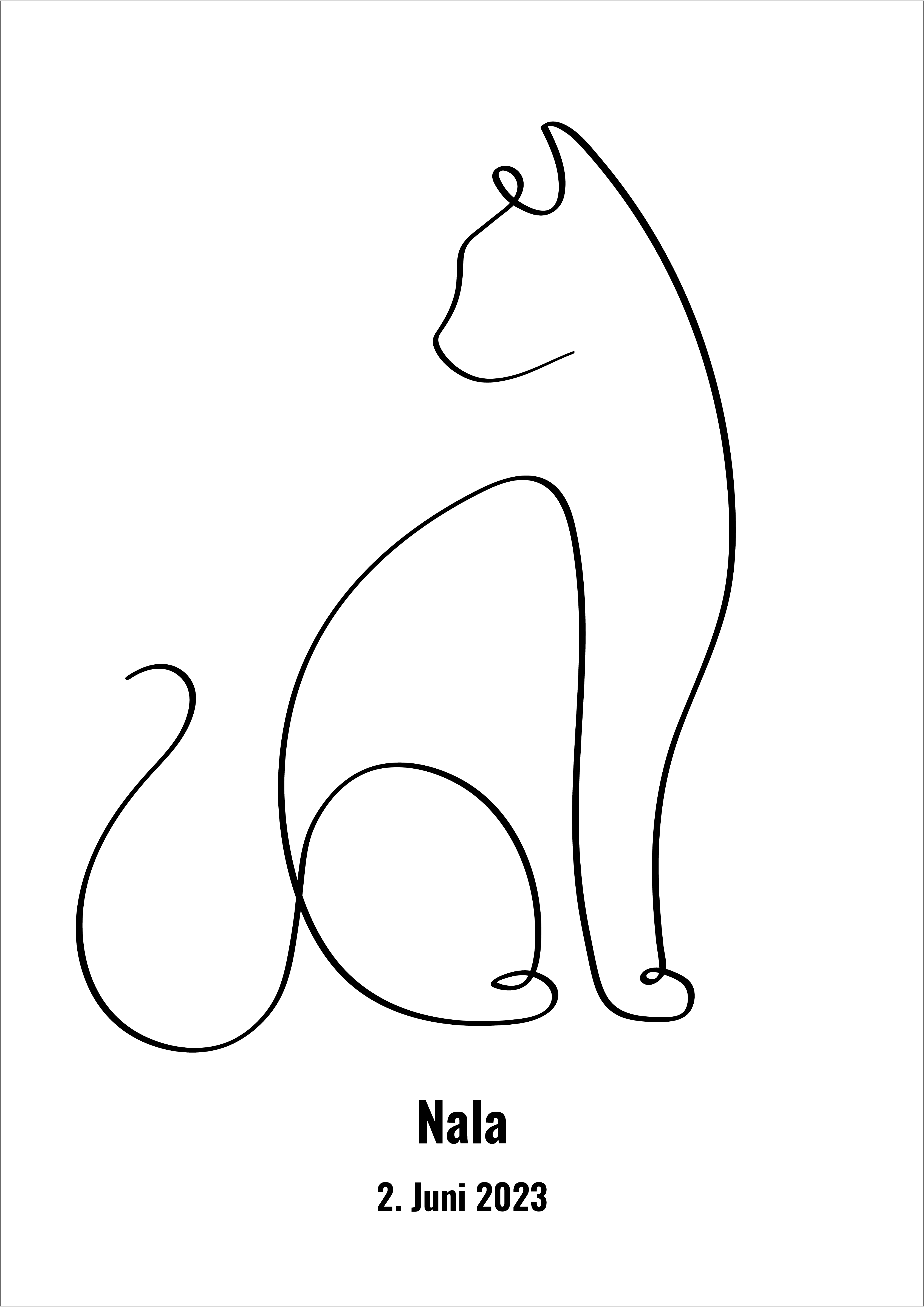 Cat - Lineart Poster