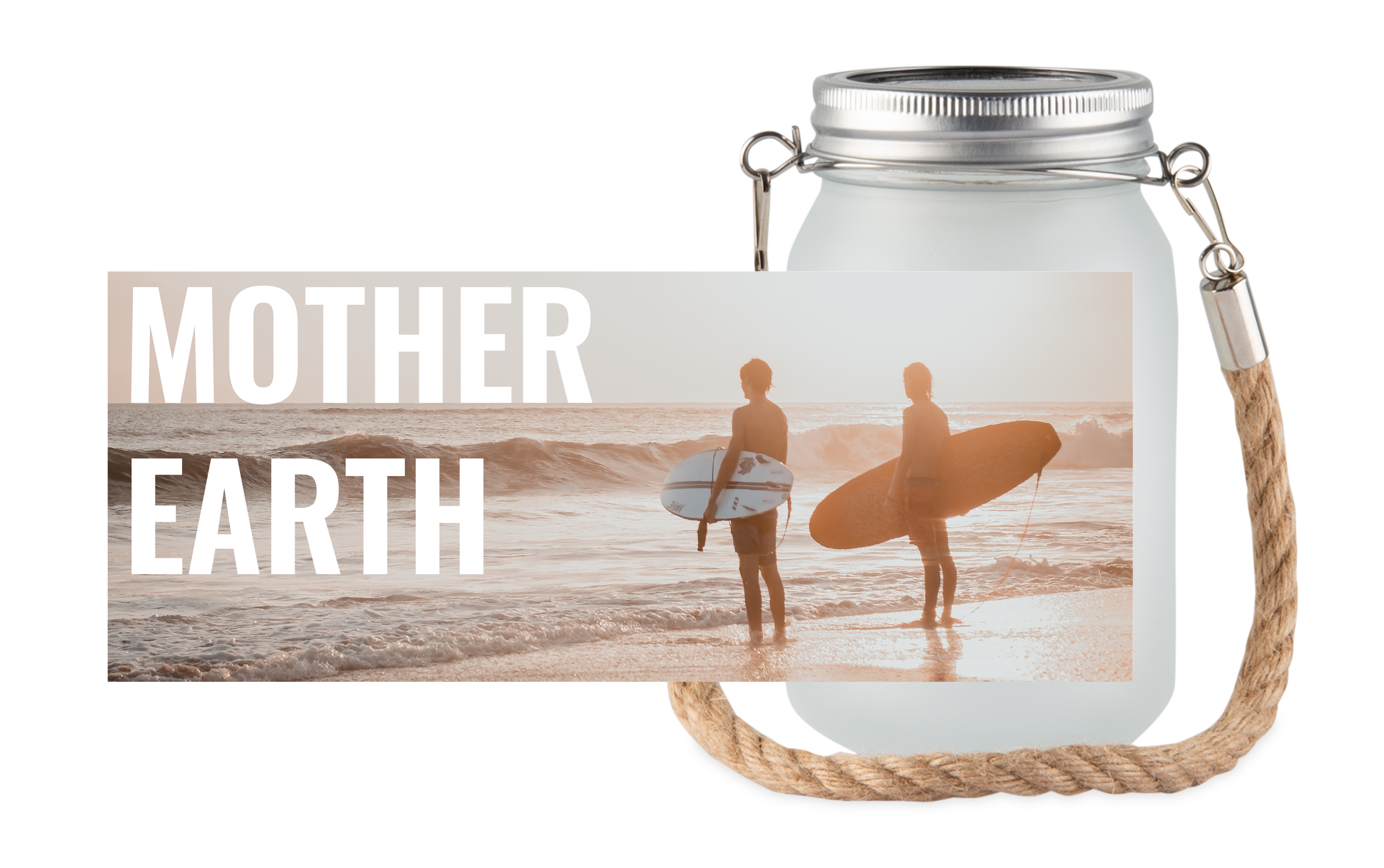 Bild mit weissem Text - Laterne