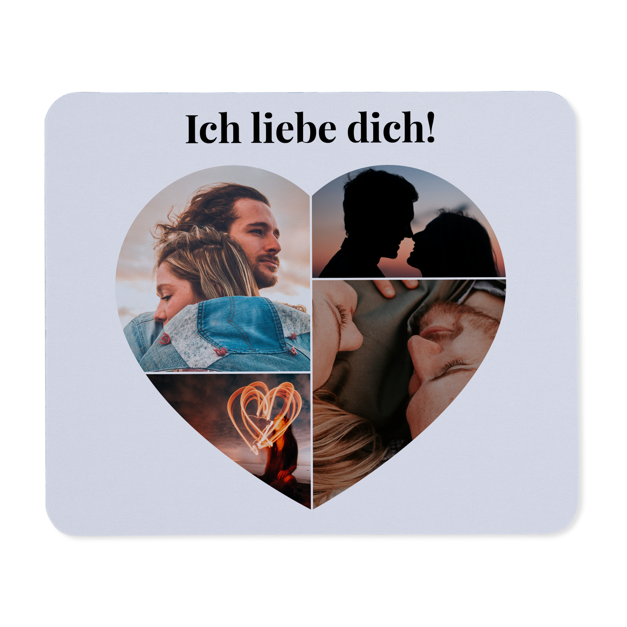 Herz Collage - Mauspad