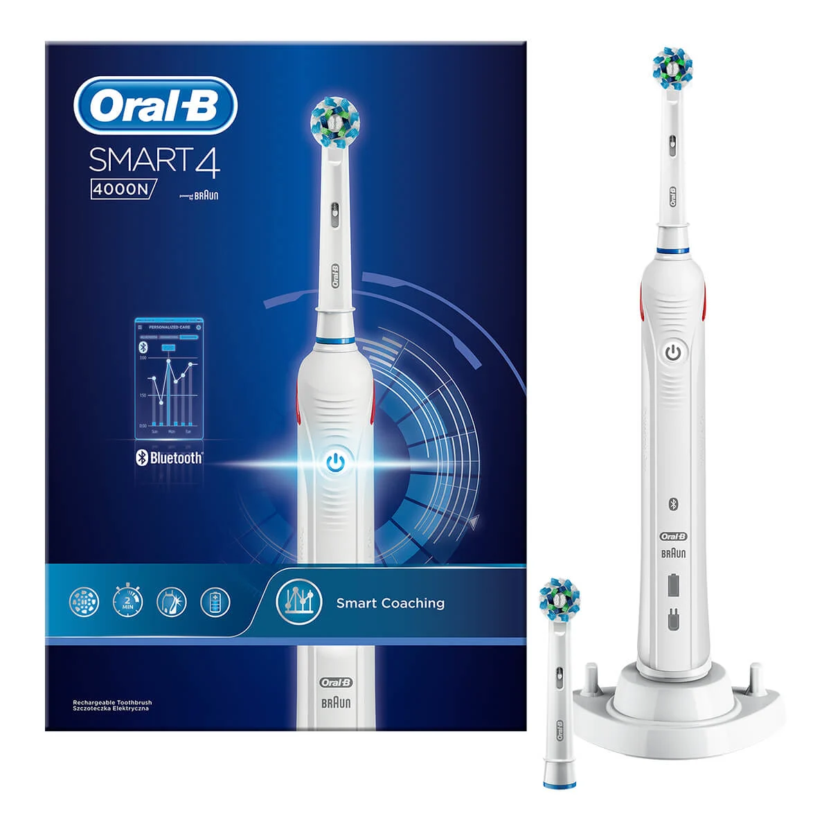 Oral-B Smart 4 4000N Elektromos Fogkefe Braun Vezérléssel 