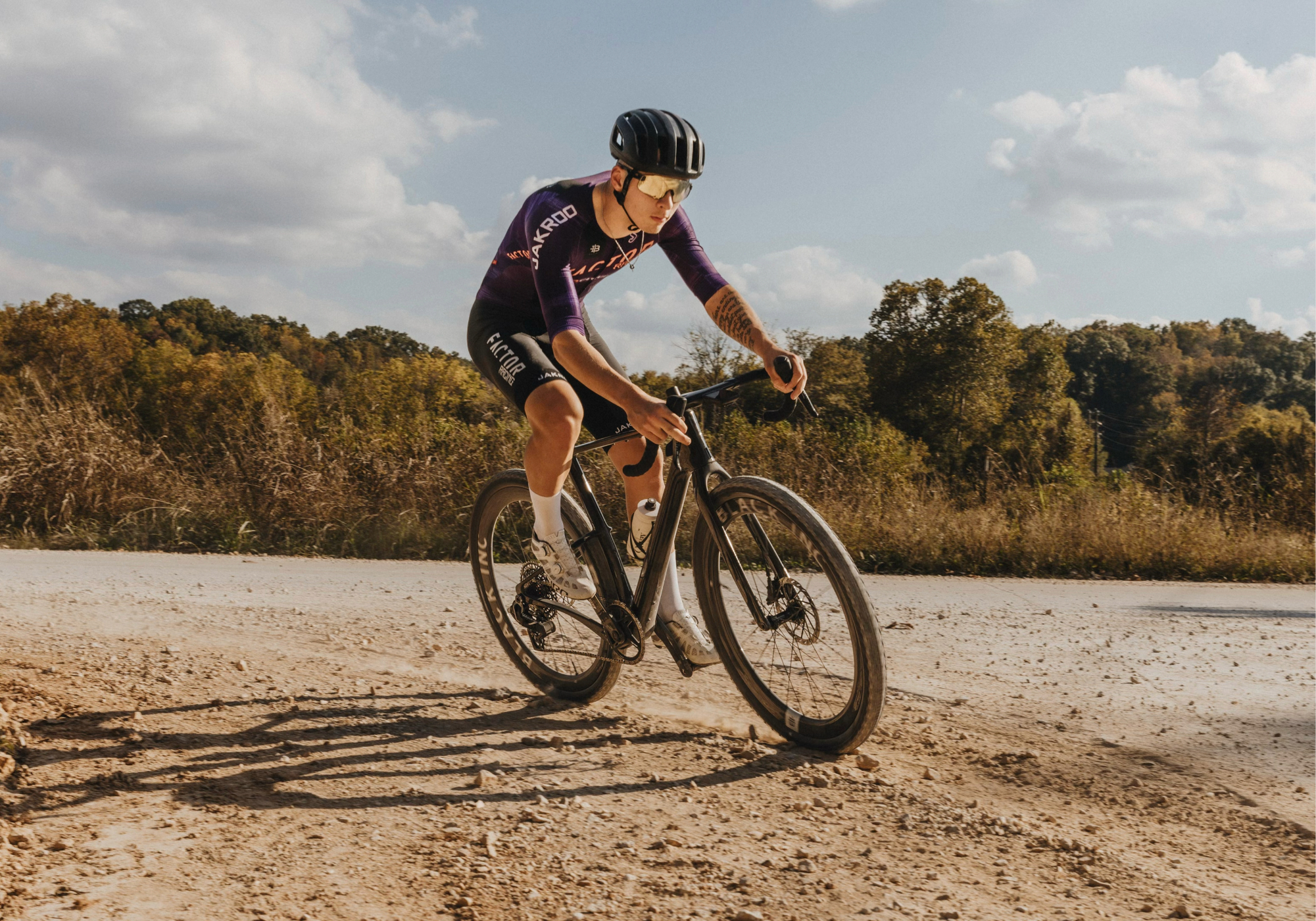 Theo De Groote riding the prototype SARANA