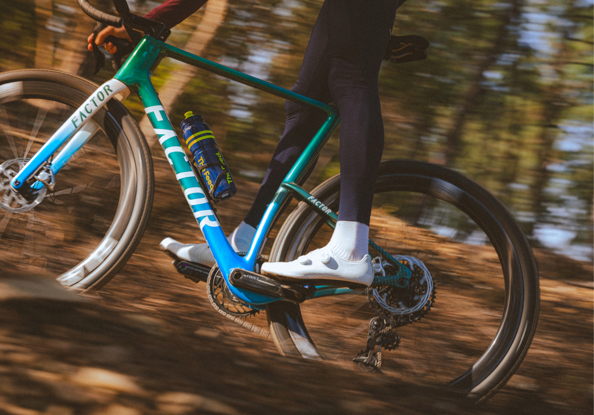 Rob Britton riding the Cyan Blue SARANA