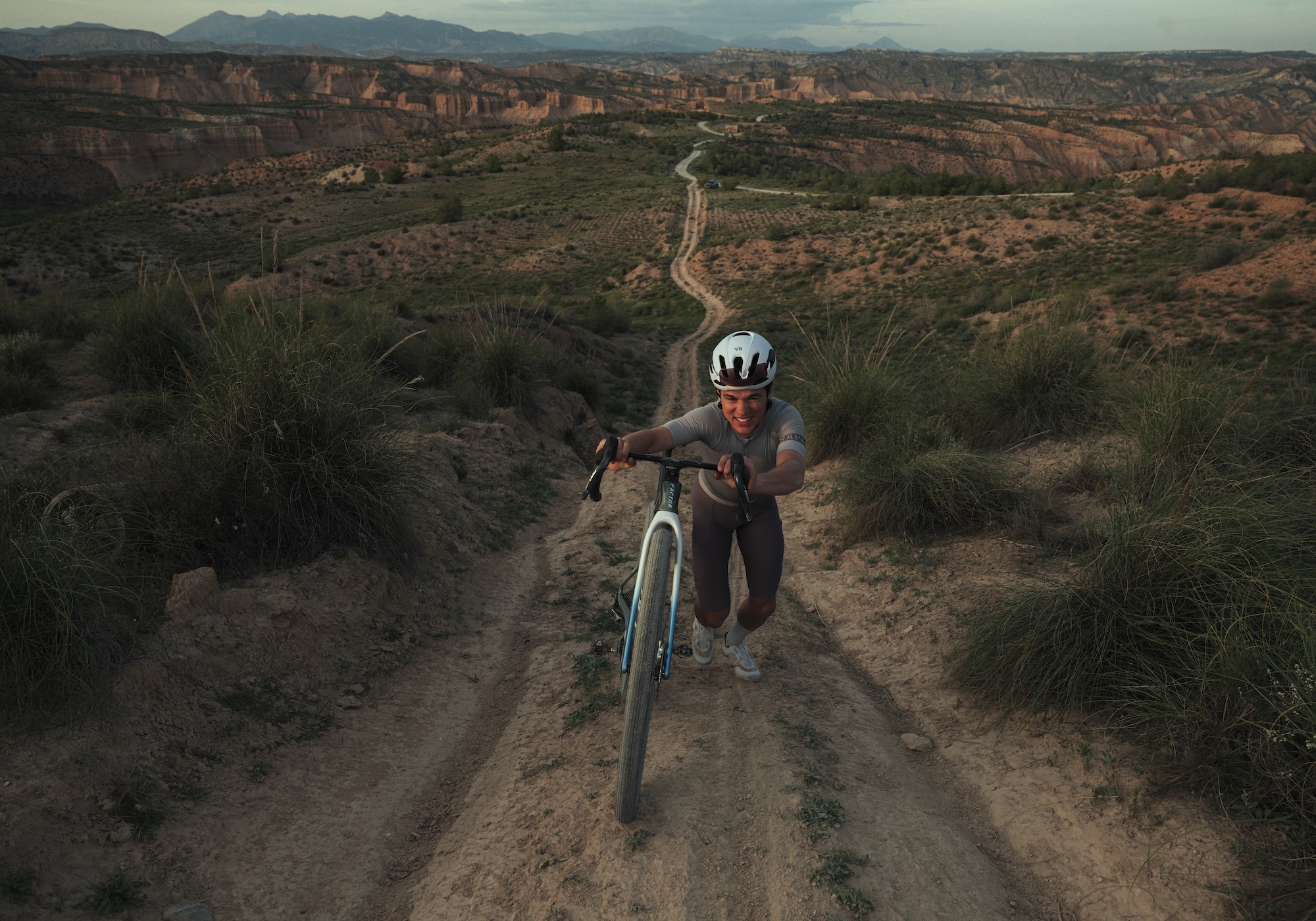 Victor Bosoni pushing SARANA professional shot desert landscape