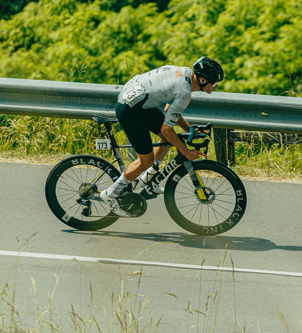 Factor OSTRO VAM being raced with BLACK INC 48|58 wheels