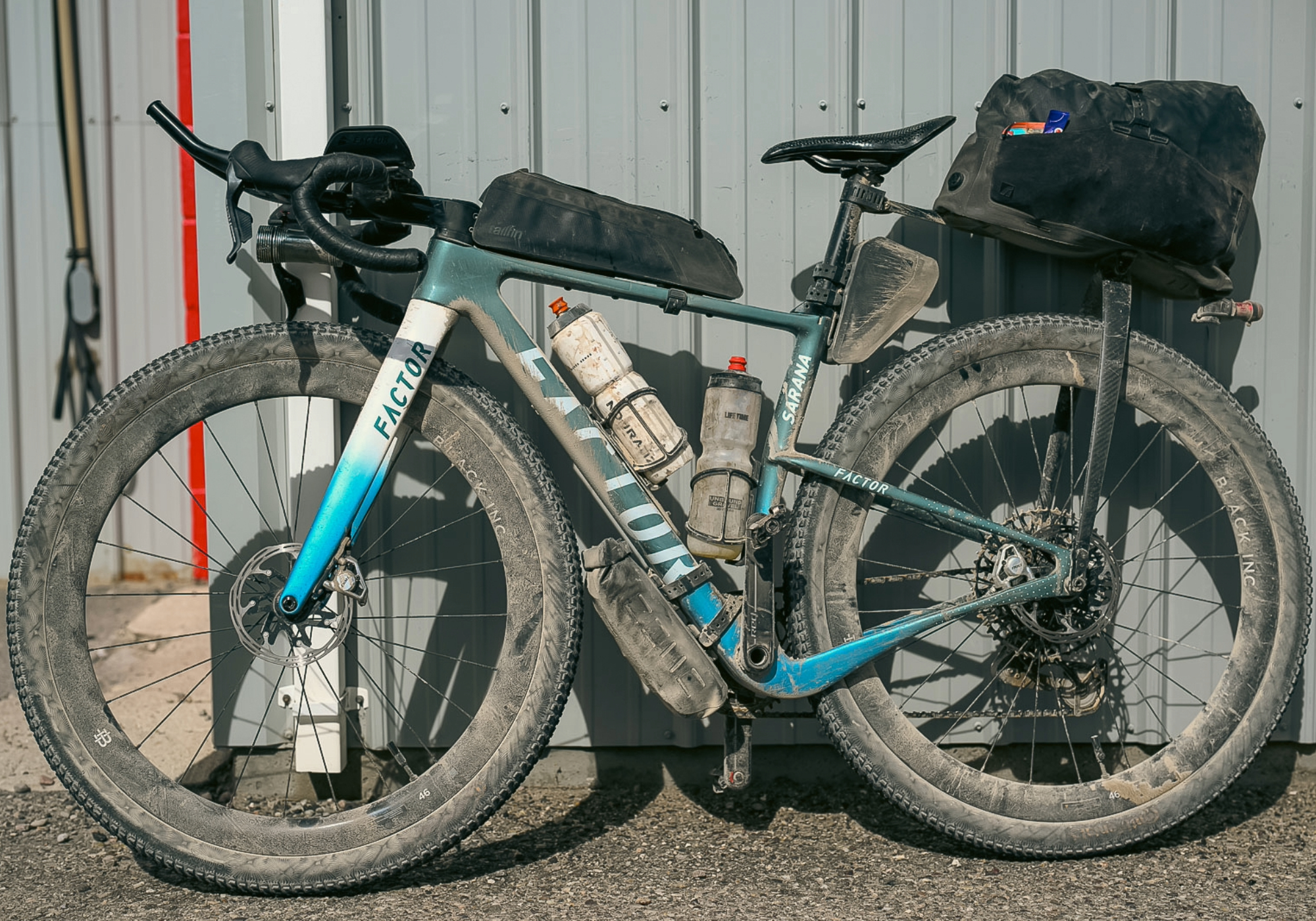 SARANA bike dirty on the Tour Divide