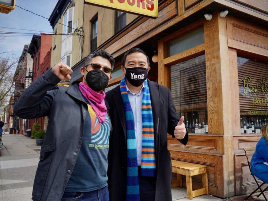 Andrew Yang and Carlos Menchaca