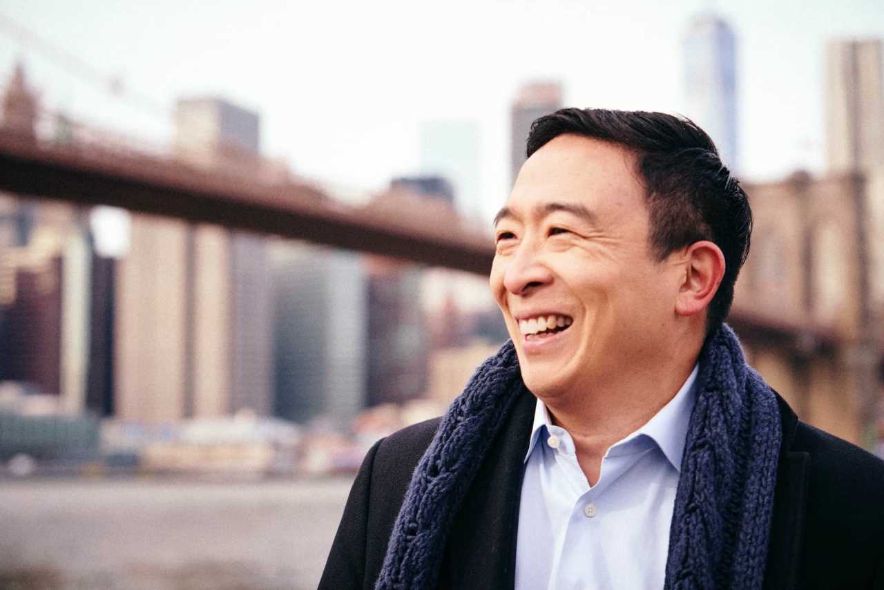 Andrew Yang in New York City during his campaign for Mayor