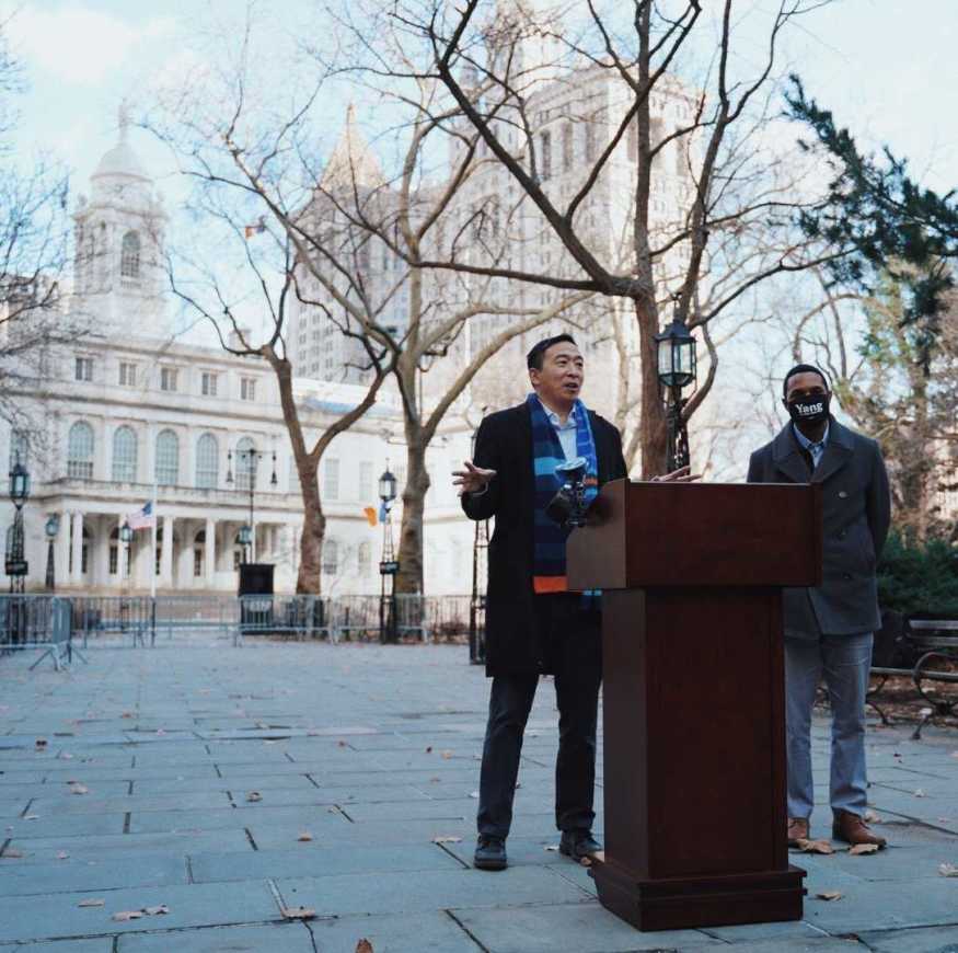 Andrew Yang speaks with Ritchie Torres