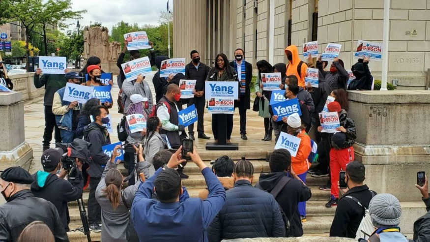 Gathering at Bronx Borough Hall