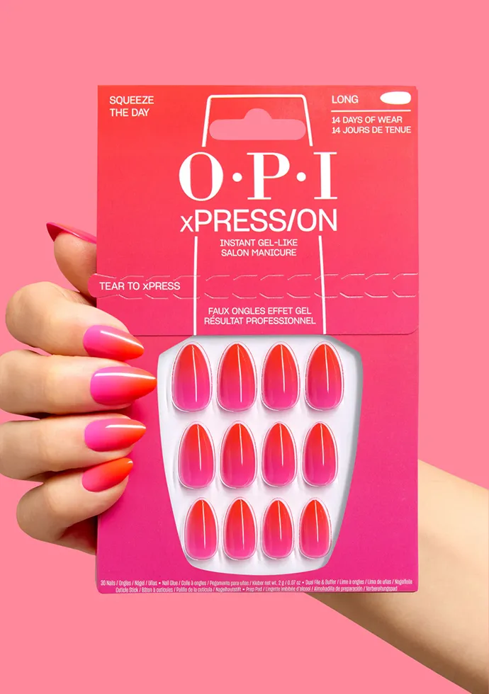 Squeeze the Day: Short Almond Shape Ombre Hot Pink Press-on Nails Squeeze the Day: Short Almond Shape Ombre Hot Pink Press-on Nails