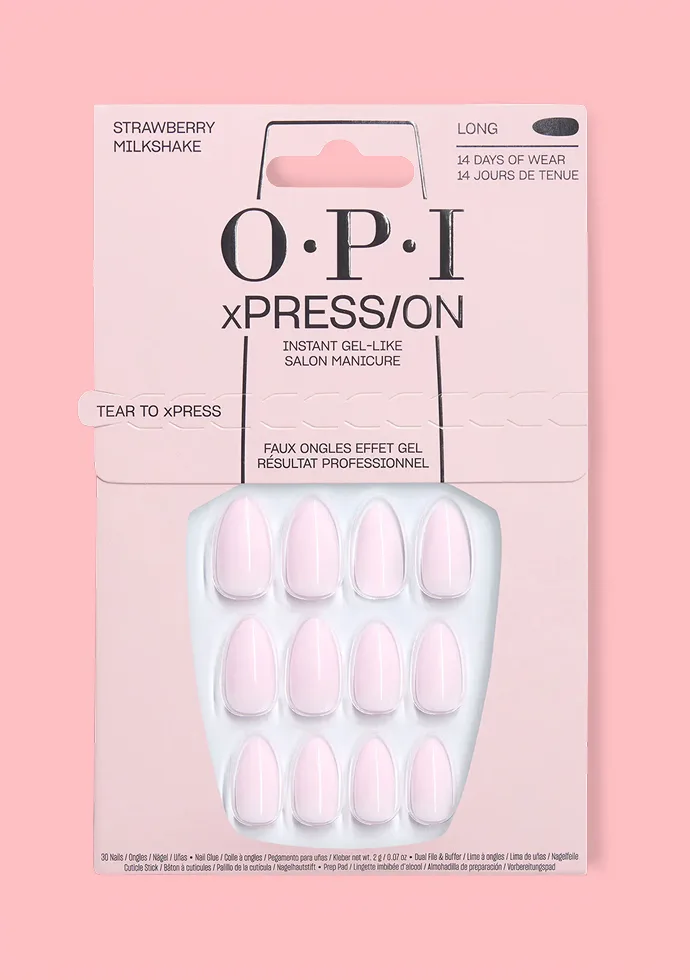 Light Pink Press-on Nails: Strawberry Milkshake