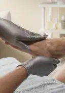 Warm a generous amount of Smooth It Out Hand & Foot Scrub between your hands, then massage onto foot and leg with circular motions
