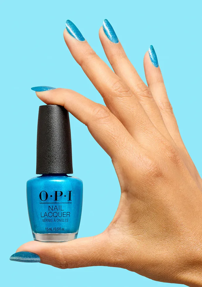 Bright Blue Nail Polish: Sky Blue’s the Limit Turquoise Shimmer Nail Lacquer