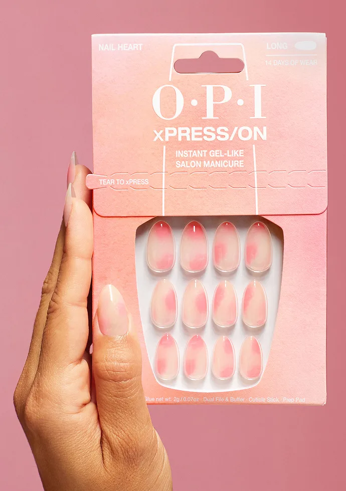 Marbled Valentine's Day Press-on Nails