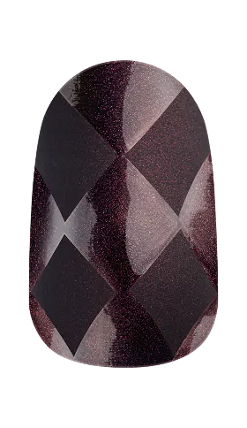 Add matching diamonds along both sides of the nail Add matching diamonds along both sides of the nail