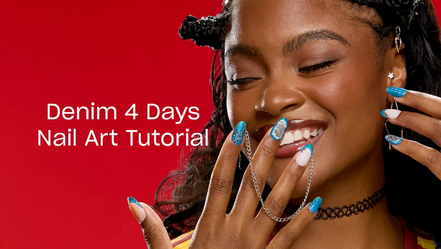 Denim 4 Days Pro Fall Nail Art Look