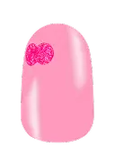 Use a cosmetic sponge to blot the two dots to create the base of an apple. Use a cosmetic sponge to blot the two dots to create the base of an apple.