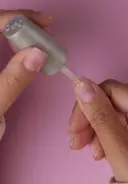 BASE COAT - APPLY THIN: Apply a thin coat down the center of the nail, then down each side. Apply to 4 nails. 
