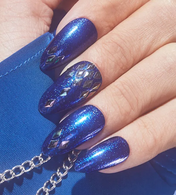 OPI Blue Embellished Nail Art: 100% That Scorpio