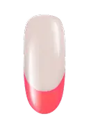 Immediately dip the tip of the nail into the tray at a 45° angle to create a french smile line, then dip/pour over Put it in Neutral