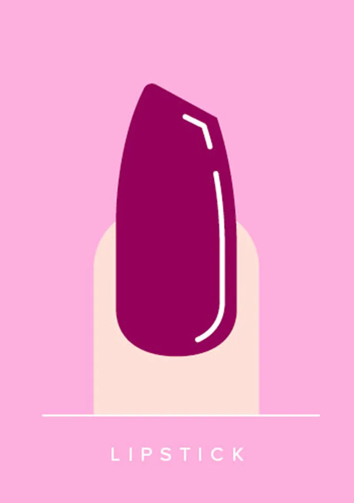 Best nail shape for your hands: Lipstick Nails