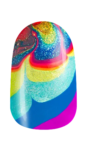 Tropi-cool Wave Tie-Dye Summer Nail Art Look Step 5