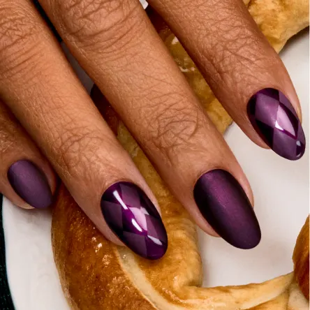 Check Me Out Checkerboard Fall Nail Art