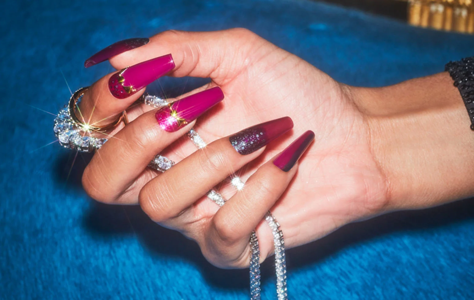 Holiday Nail Art How-to: Bejeweled Nails