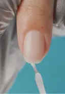 Start by capping the free edge of all five nails first to seal the nail