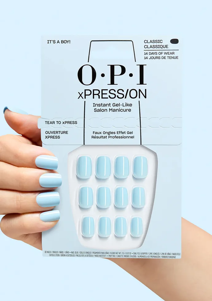 Light Blue Nail Polish: It's a Boy! Light Blue Short Press-on Nails
