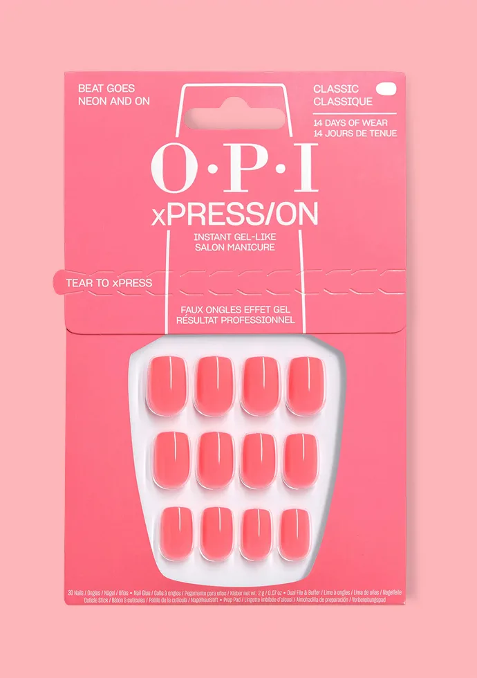 Neon Nails: Beat Goes Neon and On Hot Pink Glue On Nails