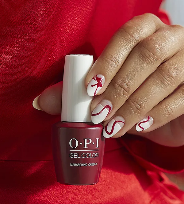 OPI Bow Nail Art: Gift Wrapped