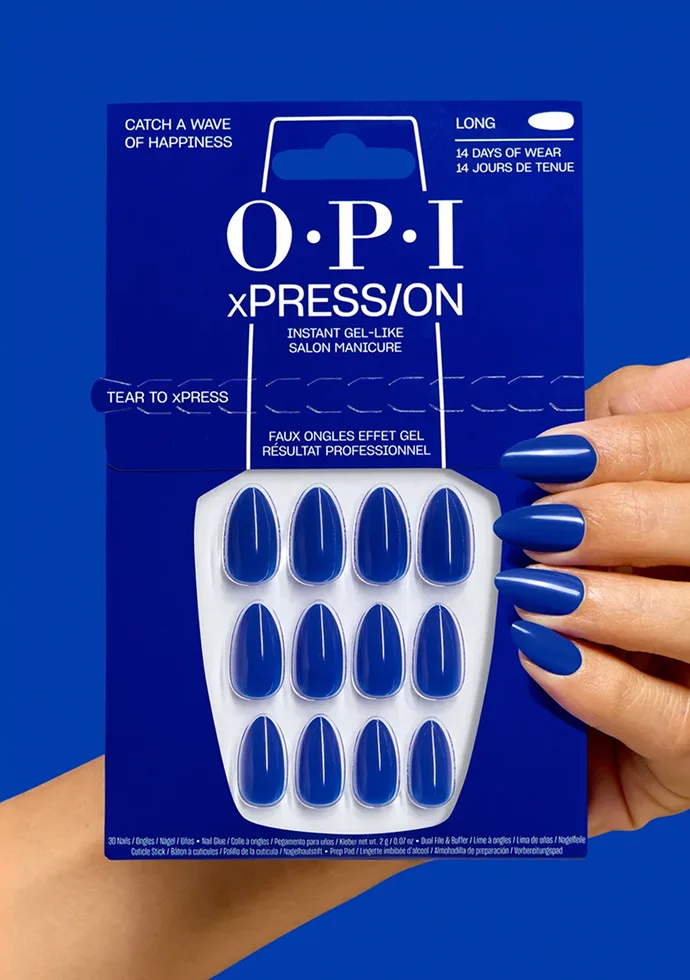 Medium Press-ons: Catch a Wave of Happiness
