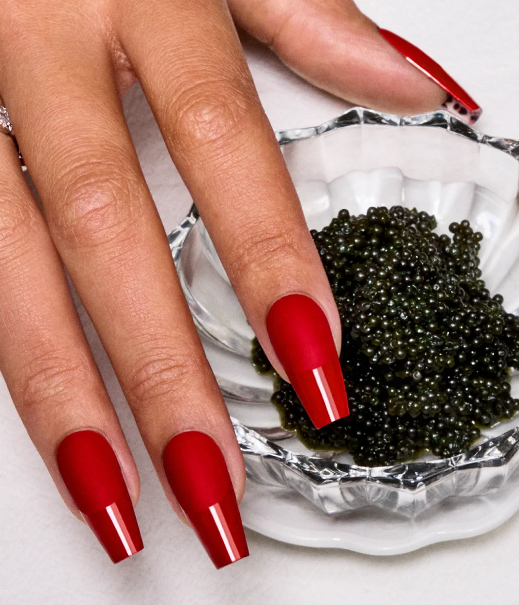 Red-y to Purr Cheetah Print Matte and Glossy French Tip Manicure Fall Nail Art Look Red-y to Purr Cheetah Print Matte and Glossy French Tip Manicure Fall Nail Art Look