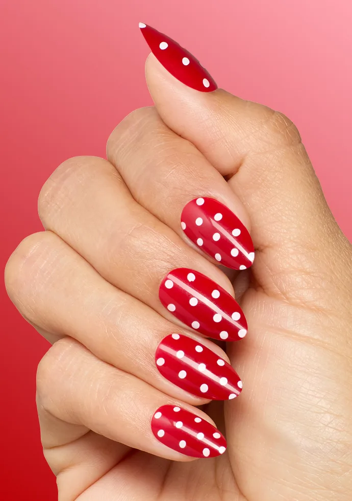 Red Polka Dot Press-on Nails Red Polka Dot Press-on Nails