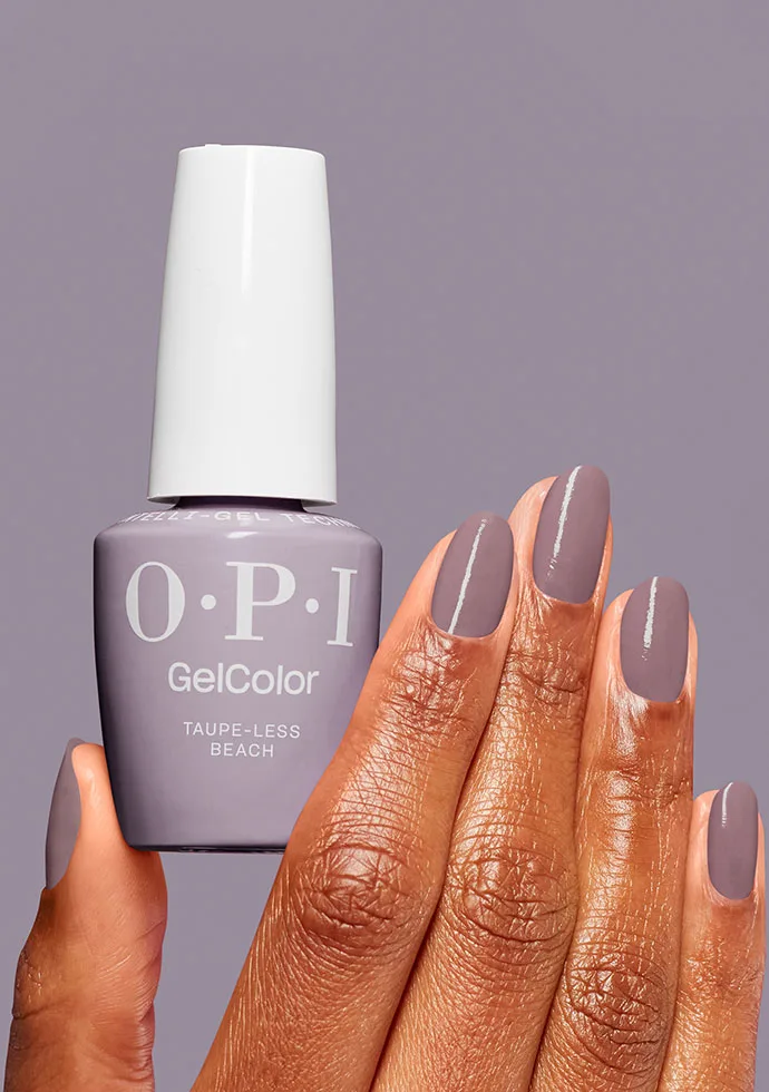 Taupe-less Beach gel nail polish