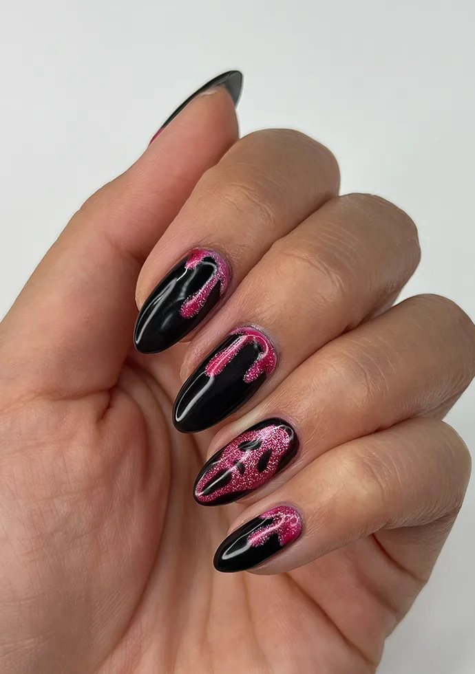 @RiceKittyNails-Scream-Face-Nails