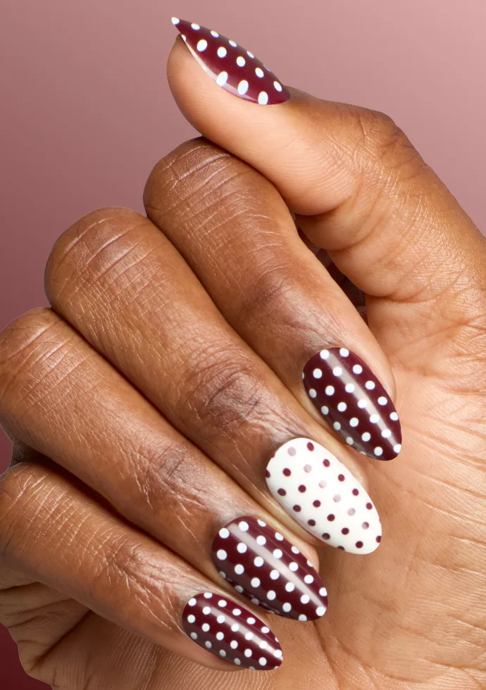 Brown Polka Dot Press-on Nails Brown Polka Dot Press-on Nails